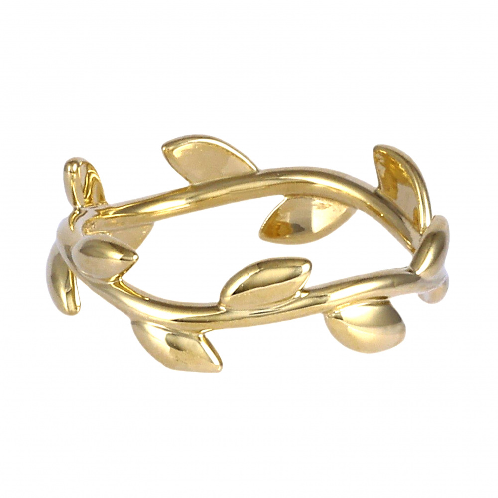 Tiffany & Co. Paloma Picasso Olive Leaf Narrow Ring 18K Yellow Gold 60143959