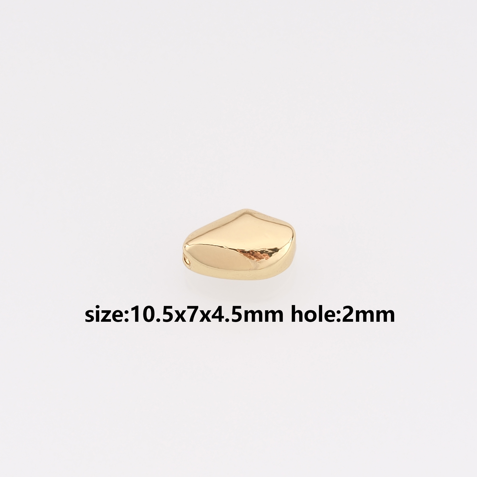 18K Gold Filled Geometric Spacer Beads,Irregular Bead for Bracelet Jewelry Necklace Making Supply