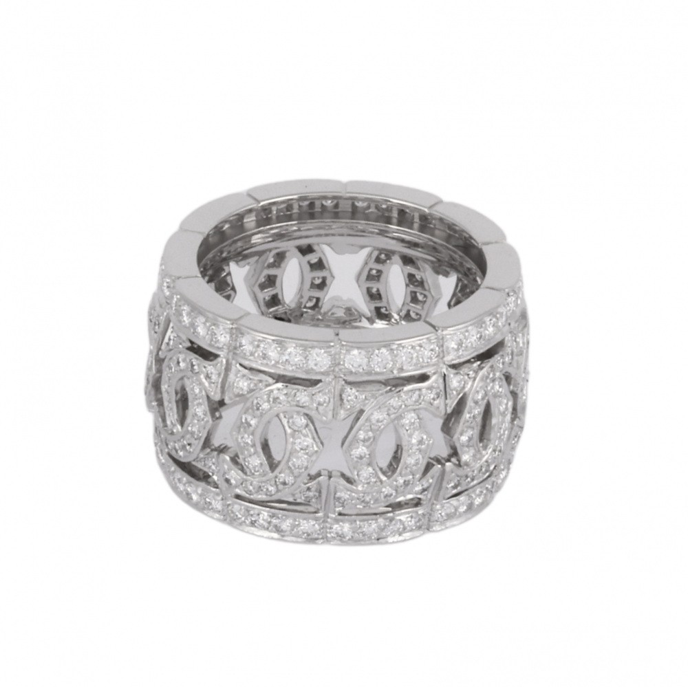 Cartier Entrerace Full Diamond Ring 18K White Gold