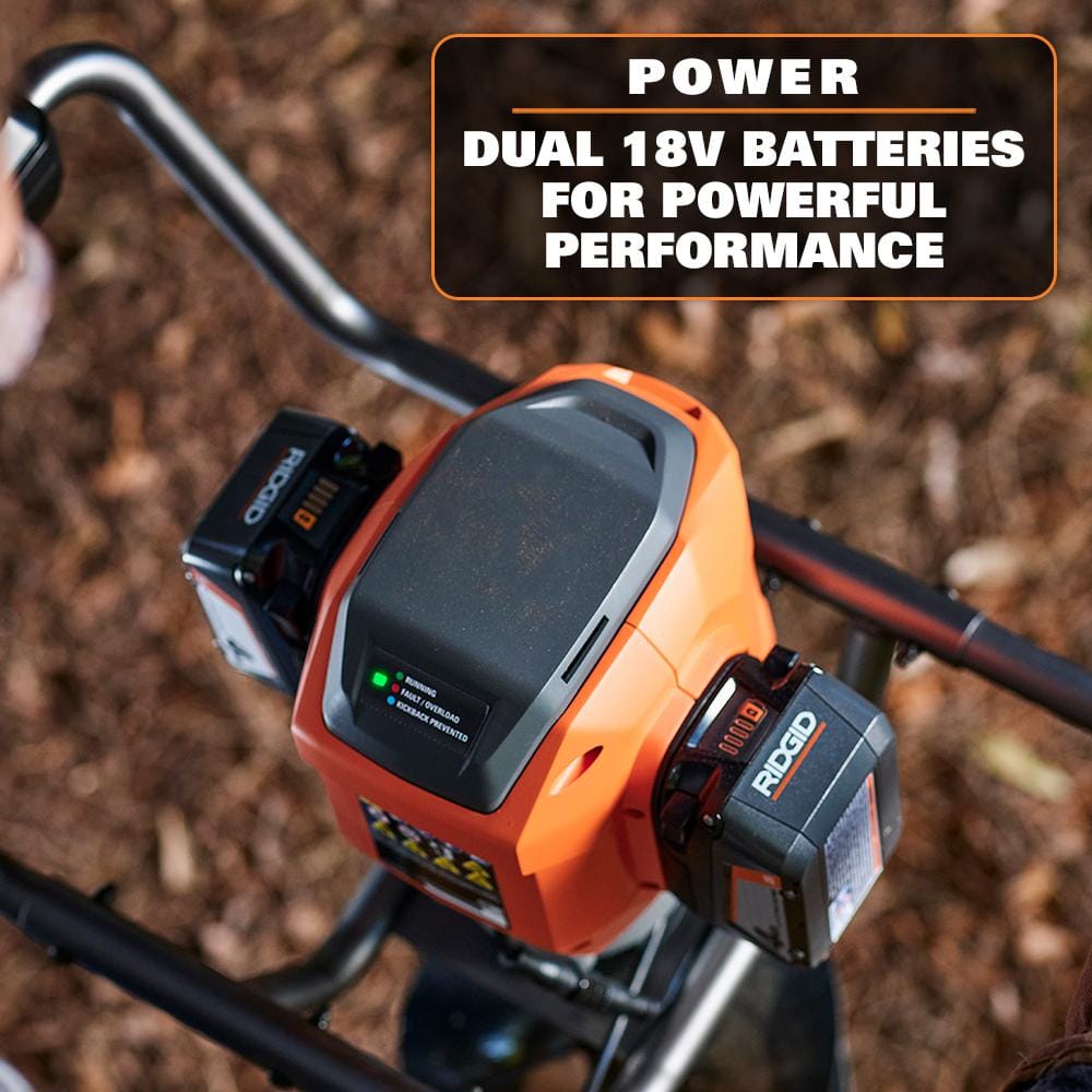 Ridgid 18-Volt Earth Auger with 8 in. Bit and (2) 4.0 Ah Batteries and Charger R01701K