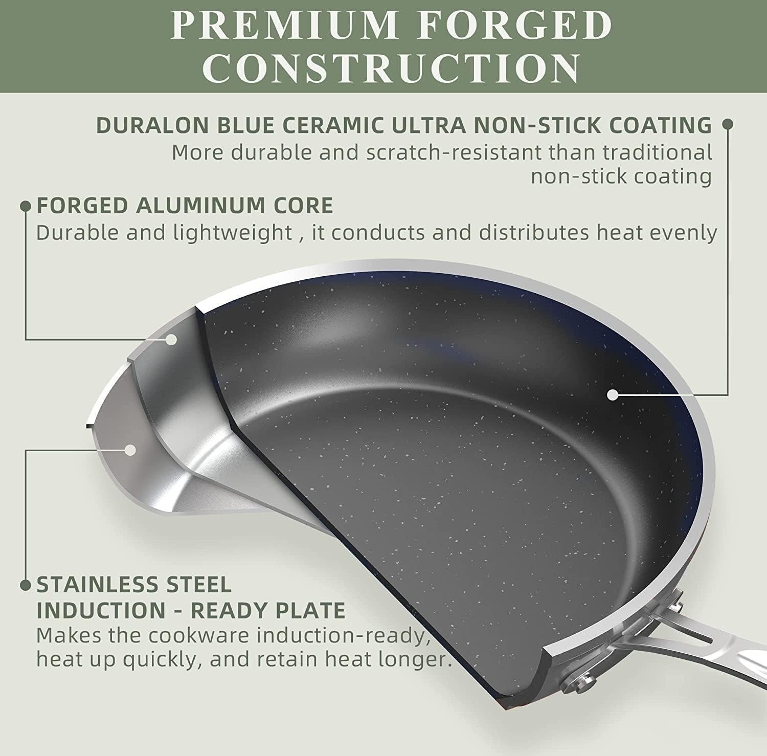 9-Piece Scratch-Resistant Cookware Set Durable Induction Compatible Kitchen Pot Pan Set