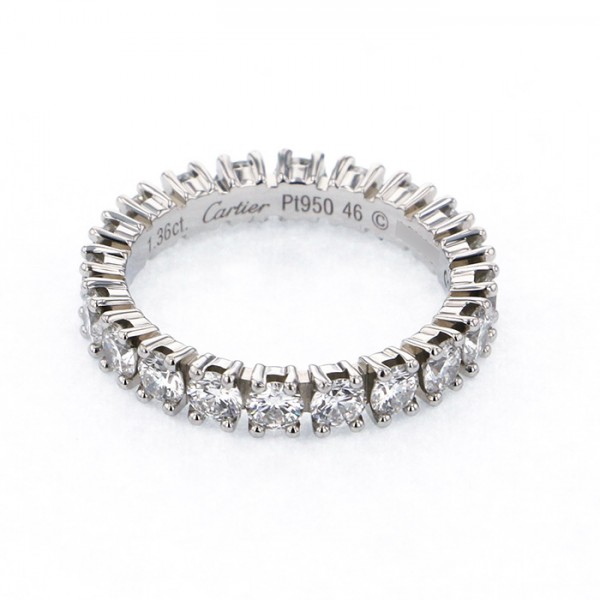 Cartier Full Eternity PT950 Ring Platinum Diamond