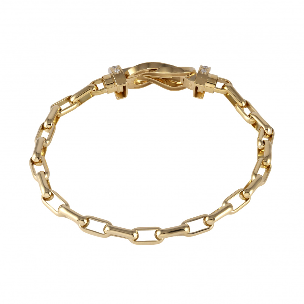 FRED Chance Amphini Bracelet 18K Yellow Gold Diamond 0B0101-6B0351