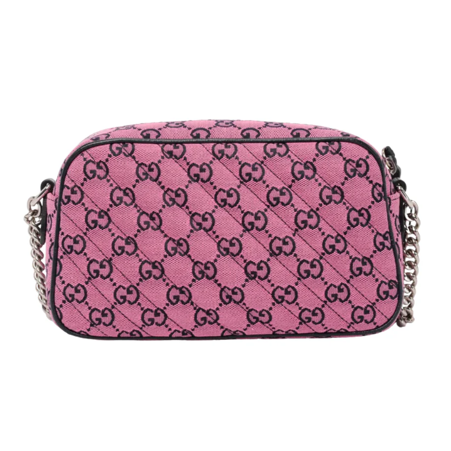 Gucci GG Canvas Quilted Marmont Shoulder Bag – Pink