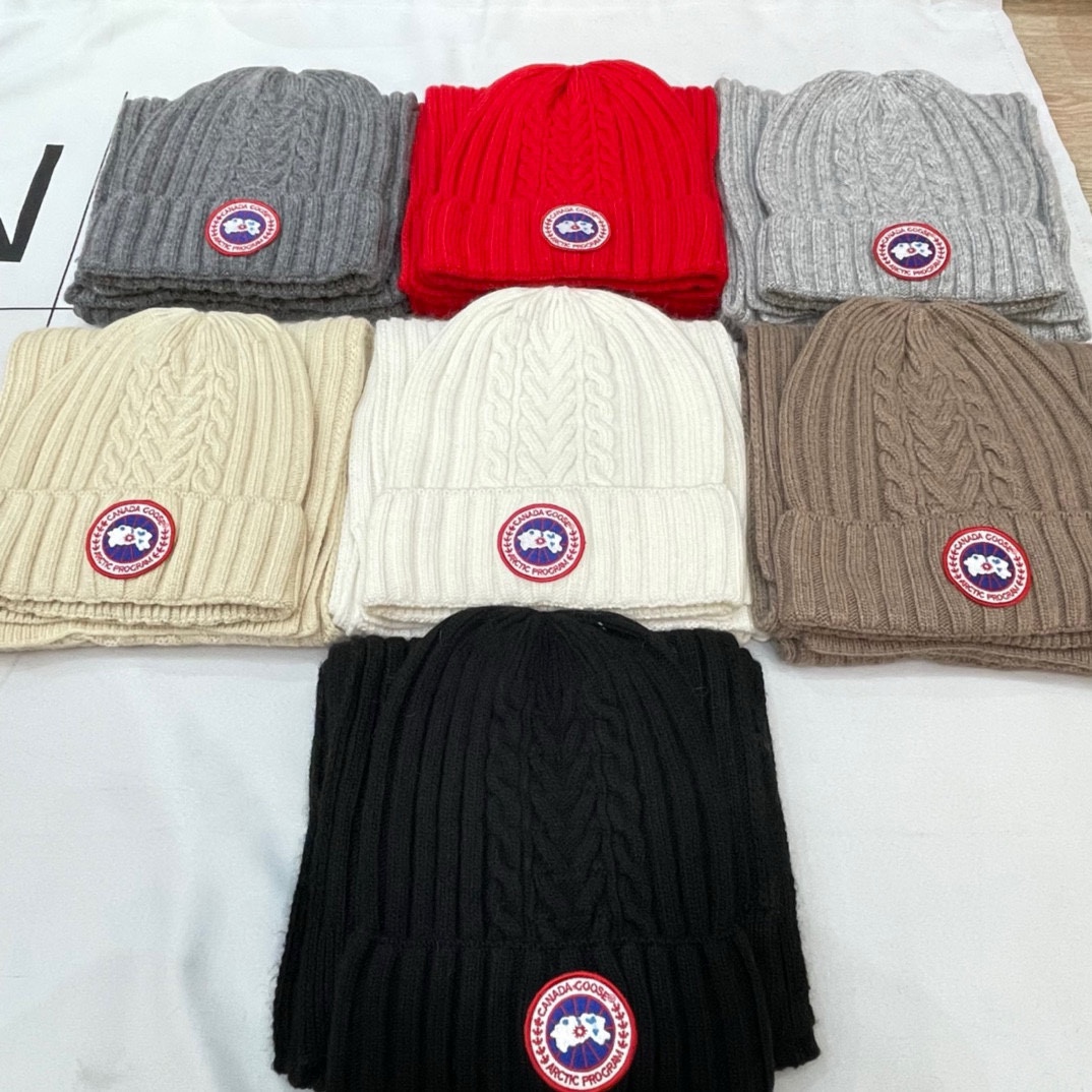 Canada Goose Hat+Scarf set Cashmere material - cnluxepick