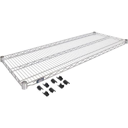 Nexelate Silver Epoxy Wire Shelving Add-On 42x22W x 21x22D x 86x22H A21428EP
