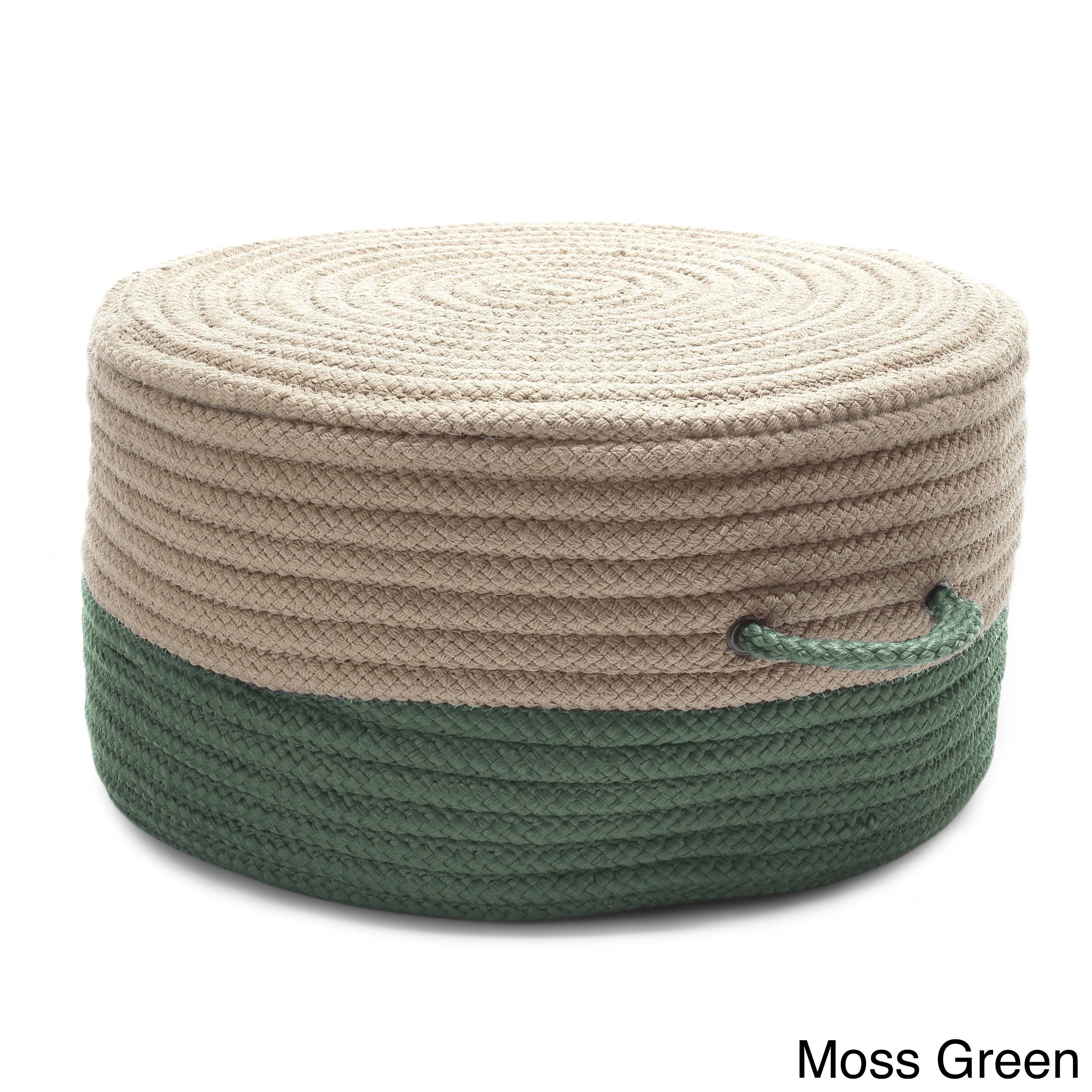 Colonial Mills Two-Tone Pouf - Green