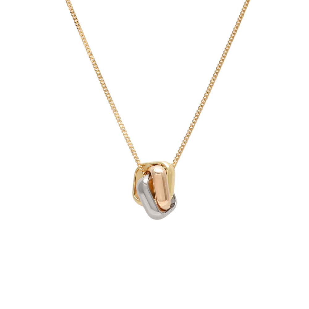 Cartier Trinity Cushion Necklace Tri-Gold B7224955