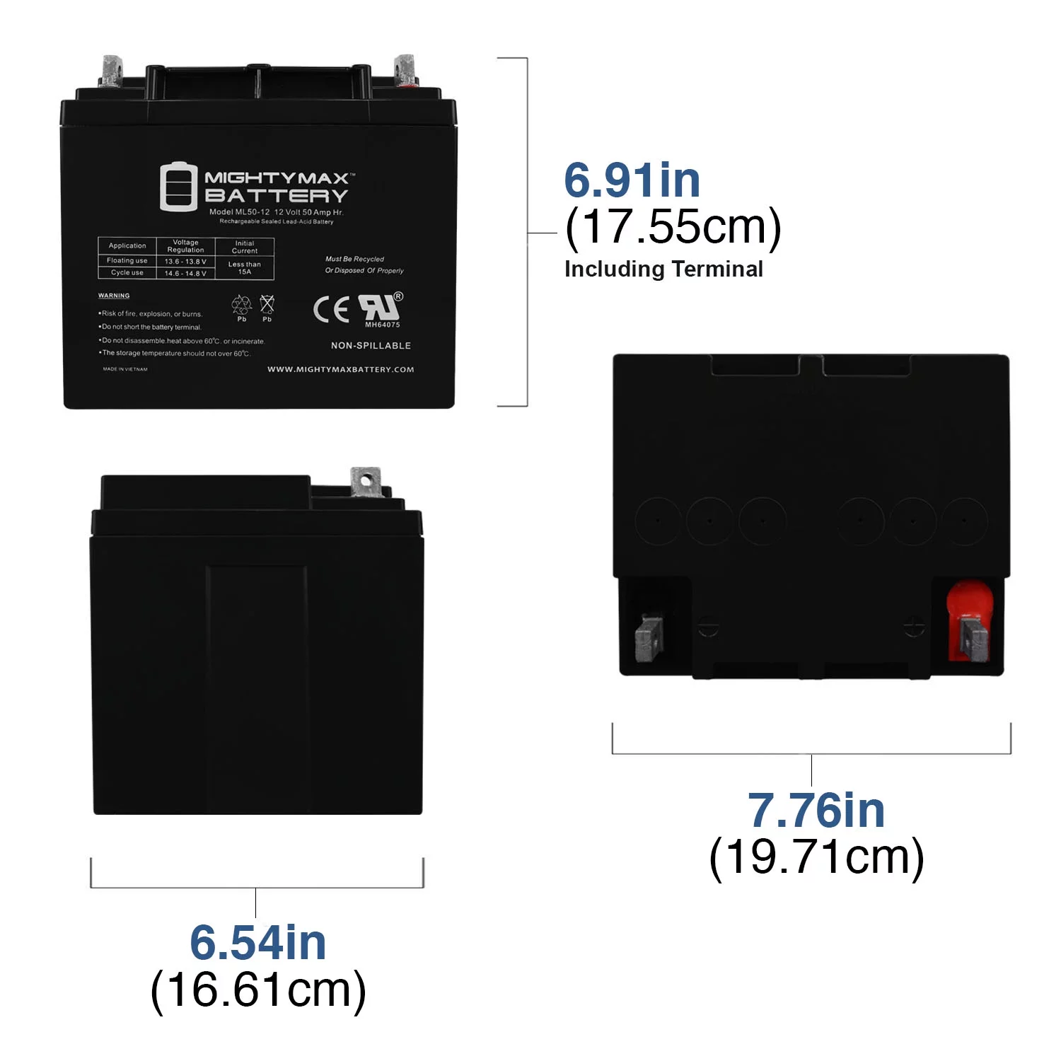 12V 50AH Replacement Battery compatible with Minn Kota Endura MAX