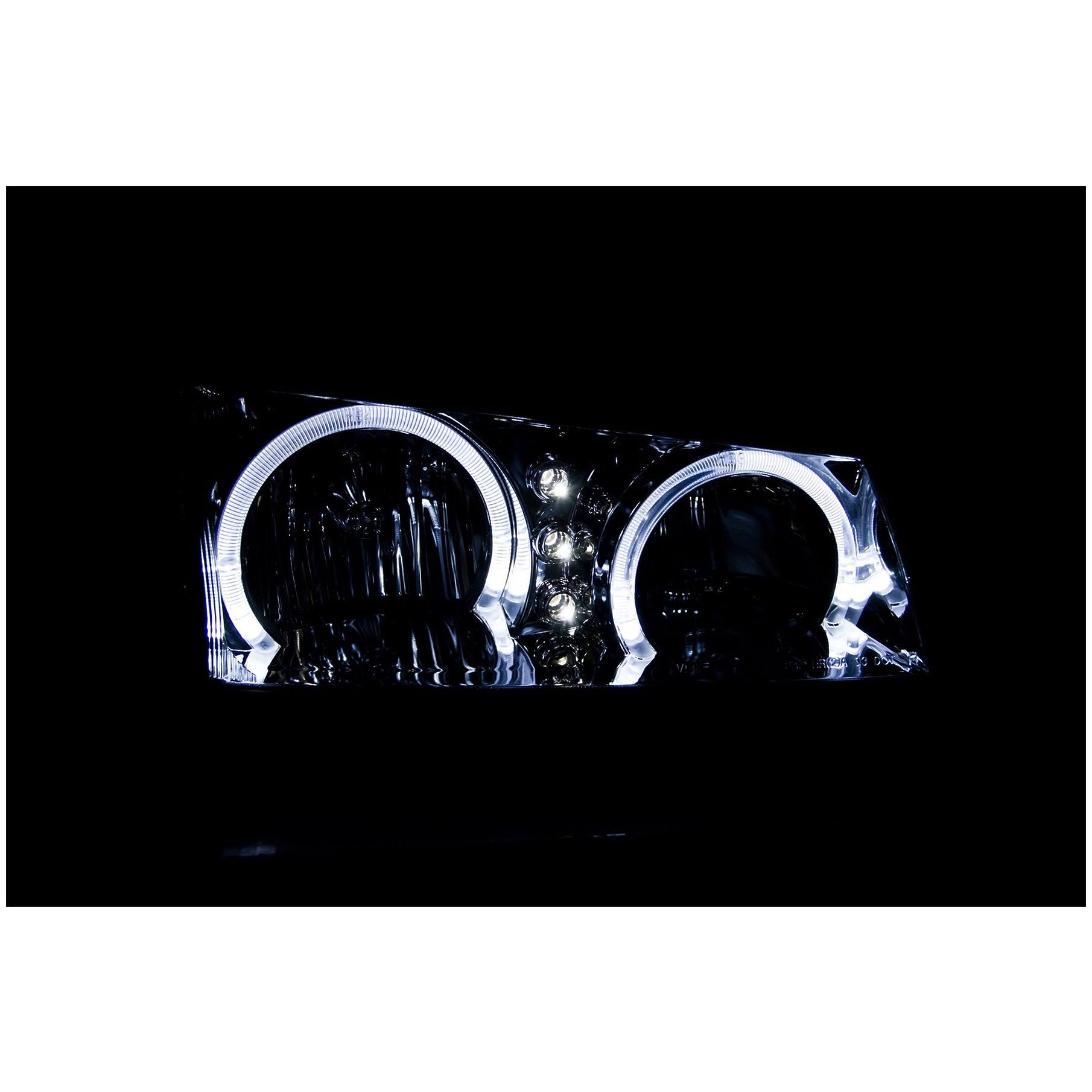 Anzo Chrome Crystal Halo Headlights 111211