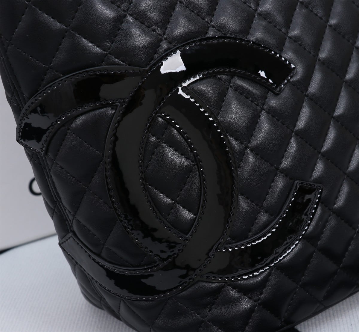 Chanel Calfskin Quilted Large Cambon Tote Black 41Cm/16in