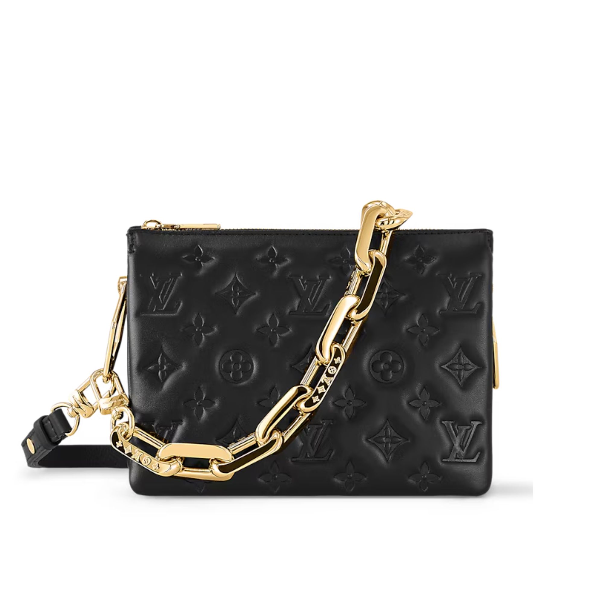 Louis Vuitton Coussin BB 22cm/8.7in Monogram Empreinte Leather Black M21259 – Women