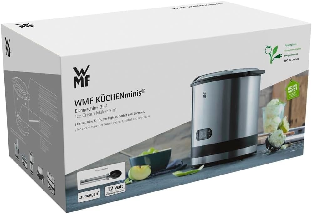 Ice Cream Maker 3-in-1, 37.5 x 22 x 37.5 cm, Silver, 3 Count