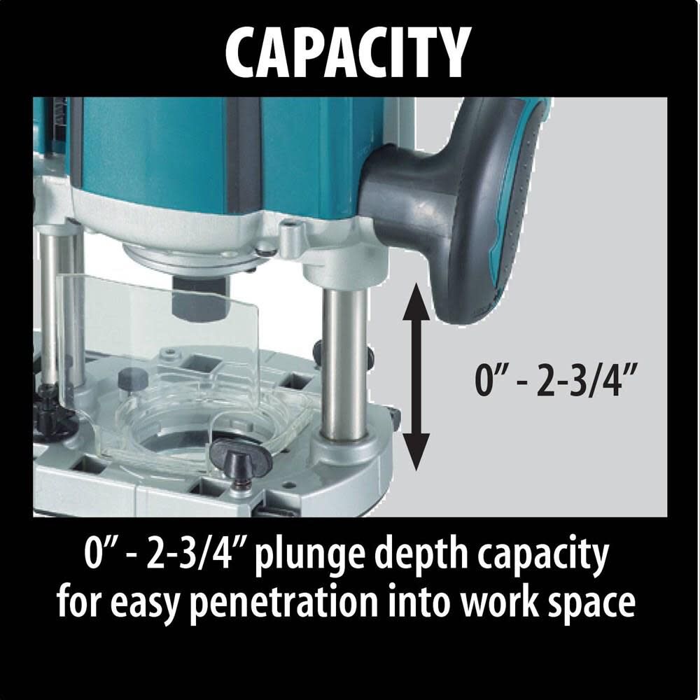 Makita 3-1/4 HP Plunge Router with Variable Speed RP2301FC