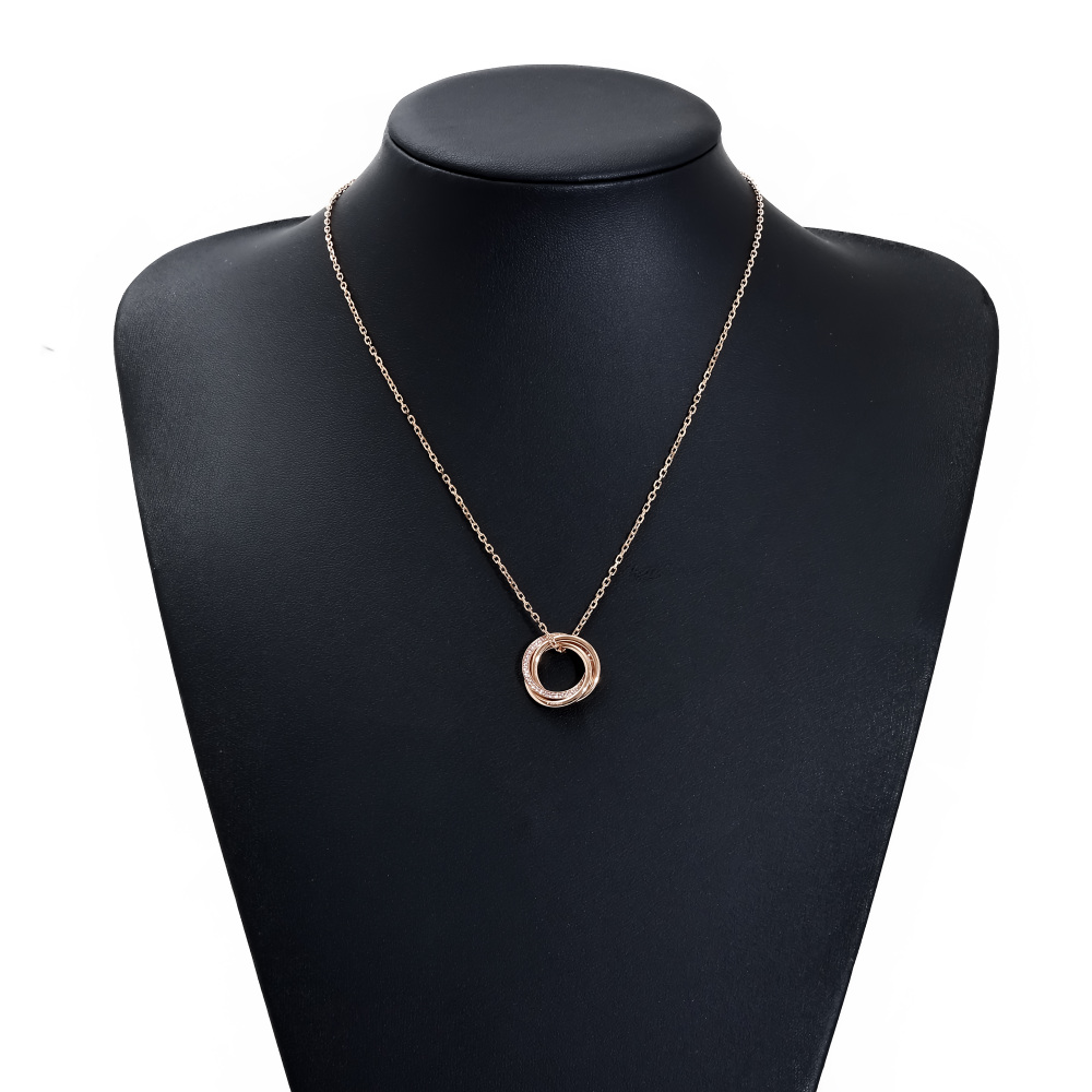 Cartier Trinity Necklace 18K Rose Gold Sapphire B3046000