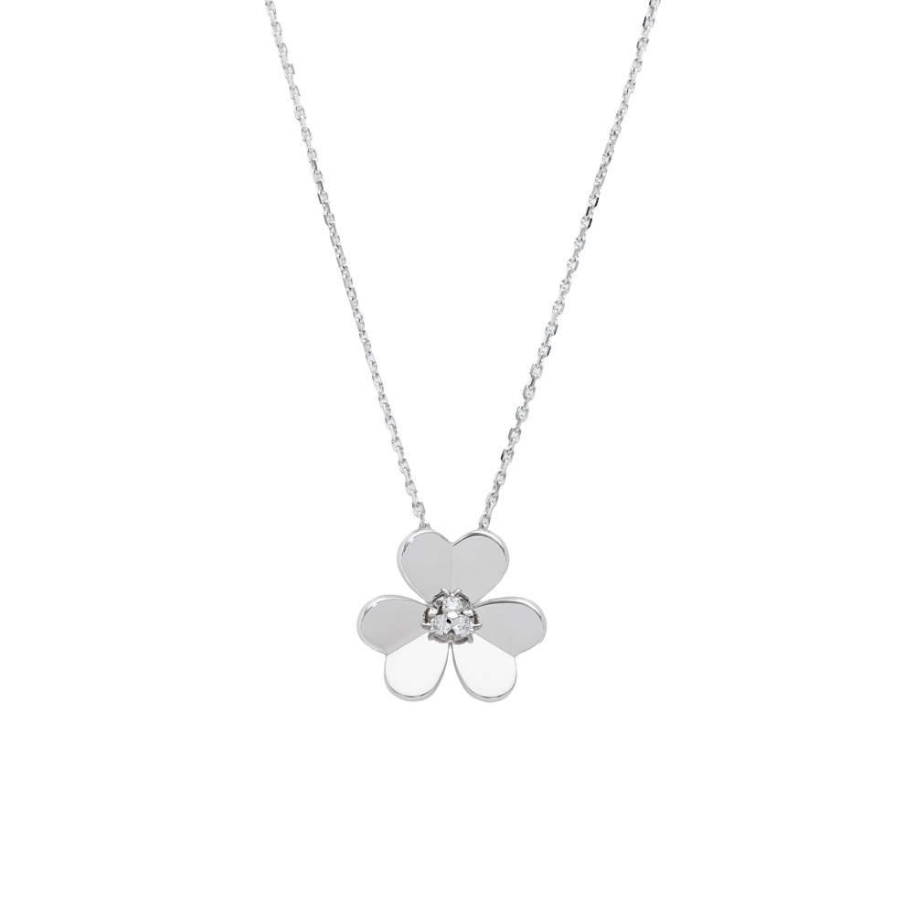 Van Cleef & Arpels Frivole Necklace 18K White Gold Diamond VCARD25300