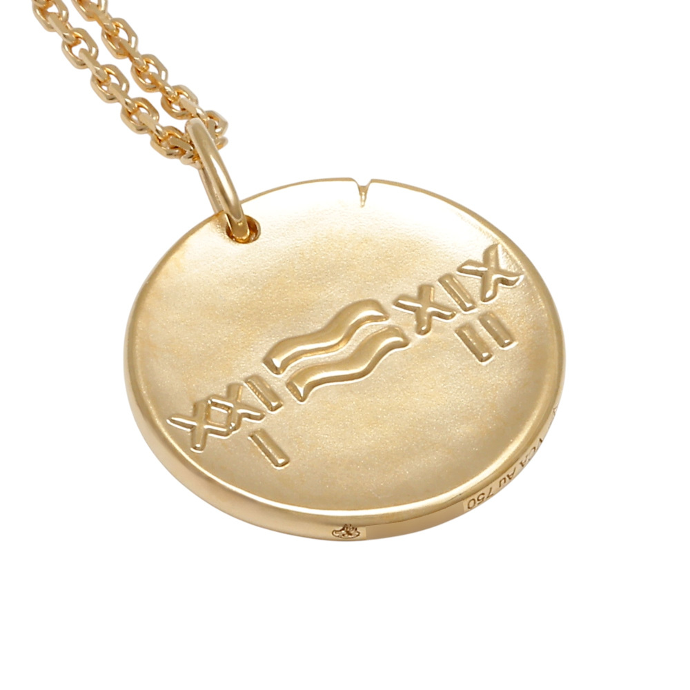 Van Cleef & Arpels Zodiac Aquarius Necklace 18K Yellow Gold