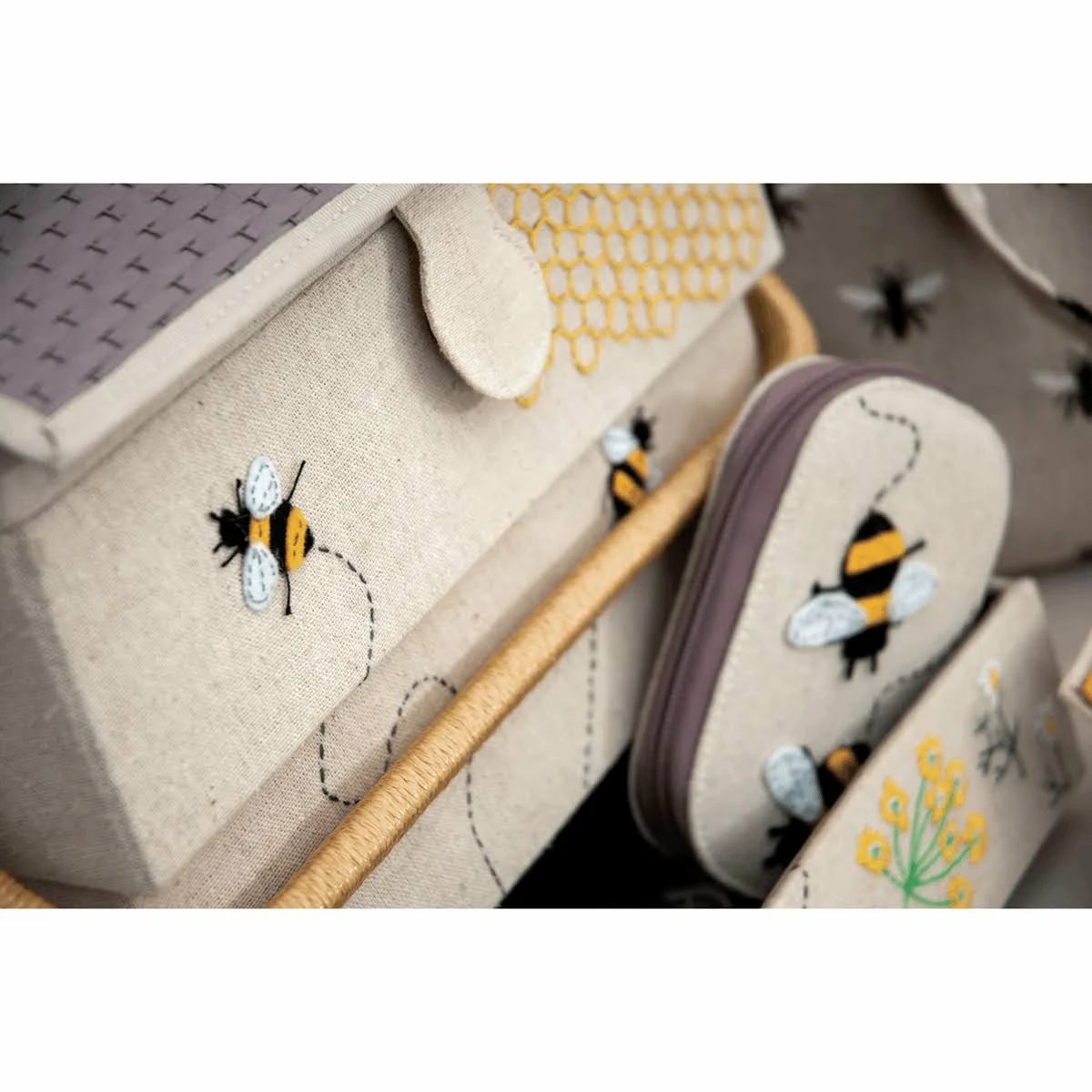 Hobbygift - Bee Hive Sewing Box with Draw - Premium Novelty Collection - 23.5 x 30 x 30 (d/w/h)