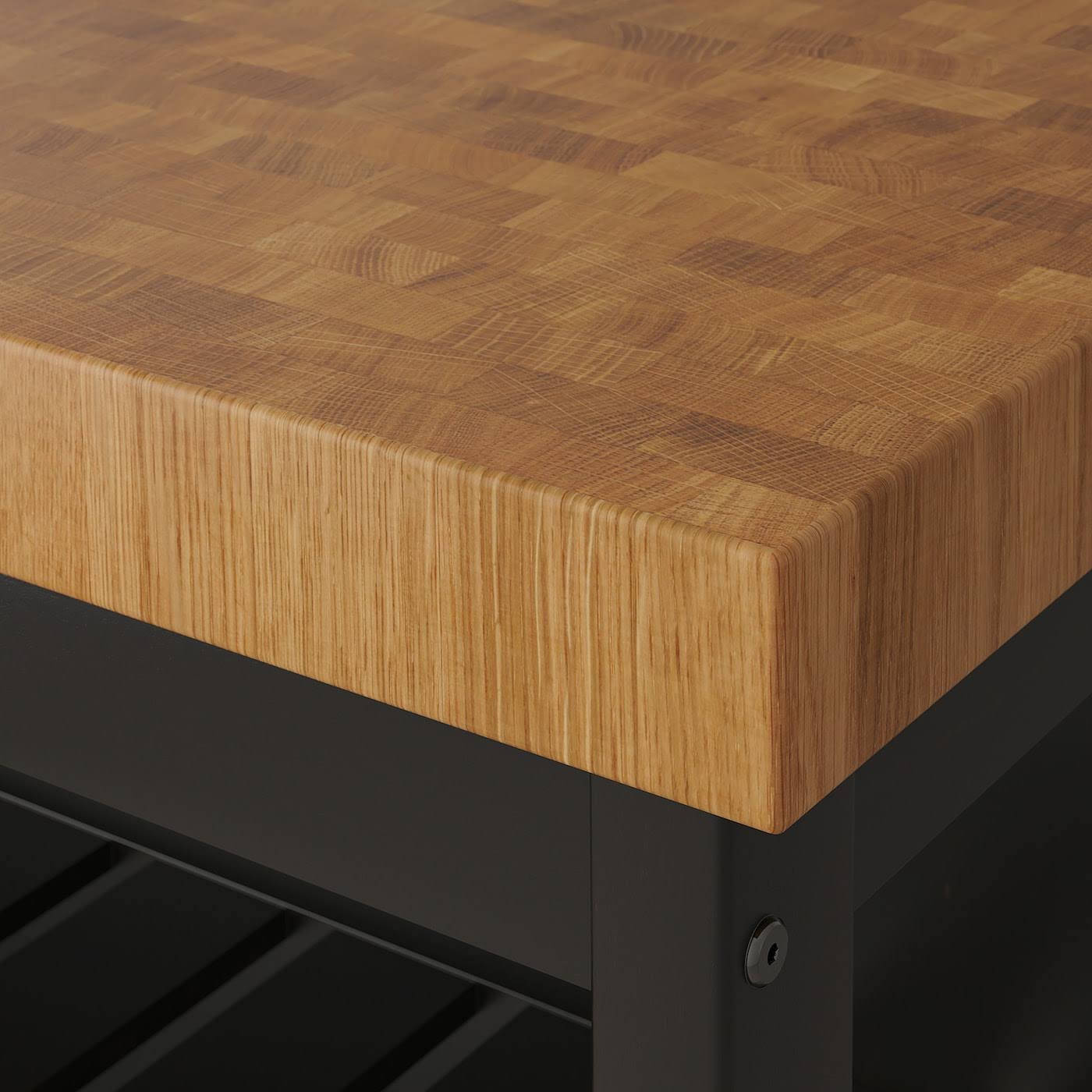 IKEA - VADHOLMA Kitchen Island, Black/Oak, 49 5/8x31 1/8x35 3/8