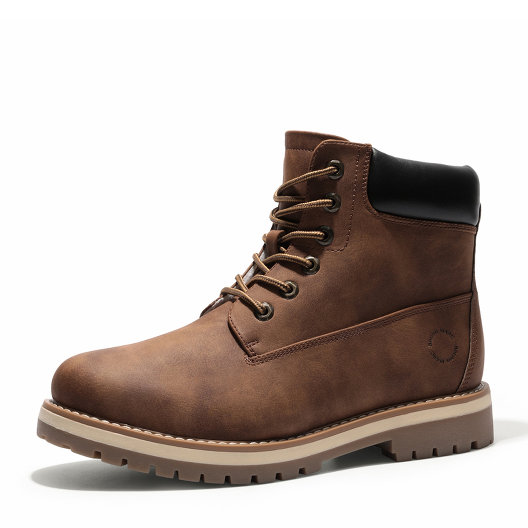 Men's Faux Fur Combat Snow Boots