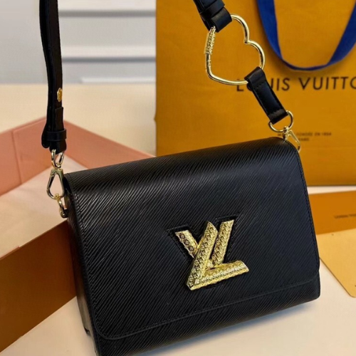 Louis Vuitton Twist MM Black Gold 9.0 Inches