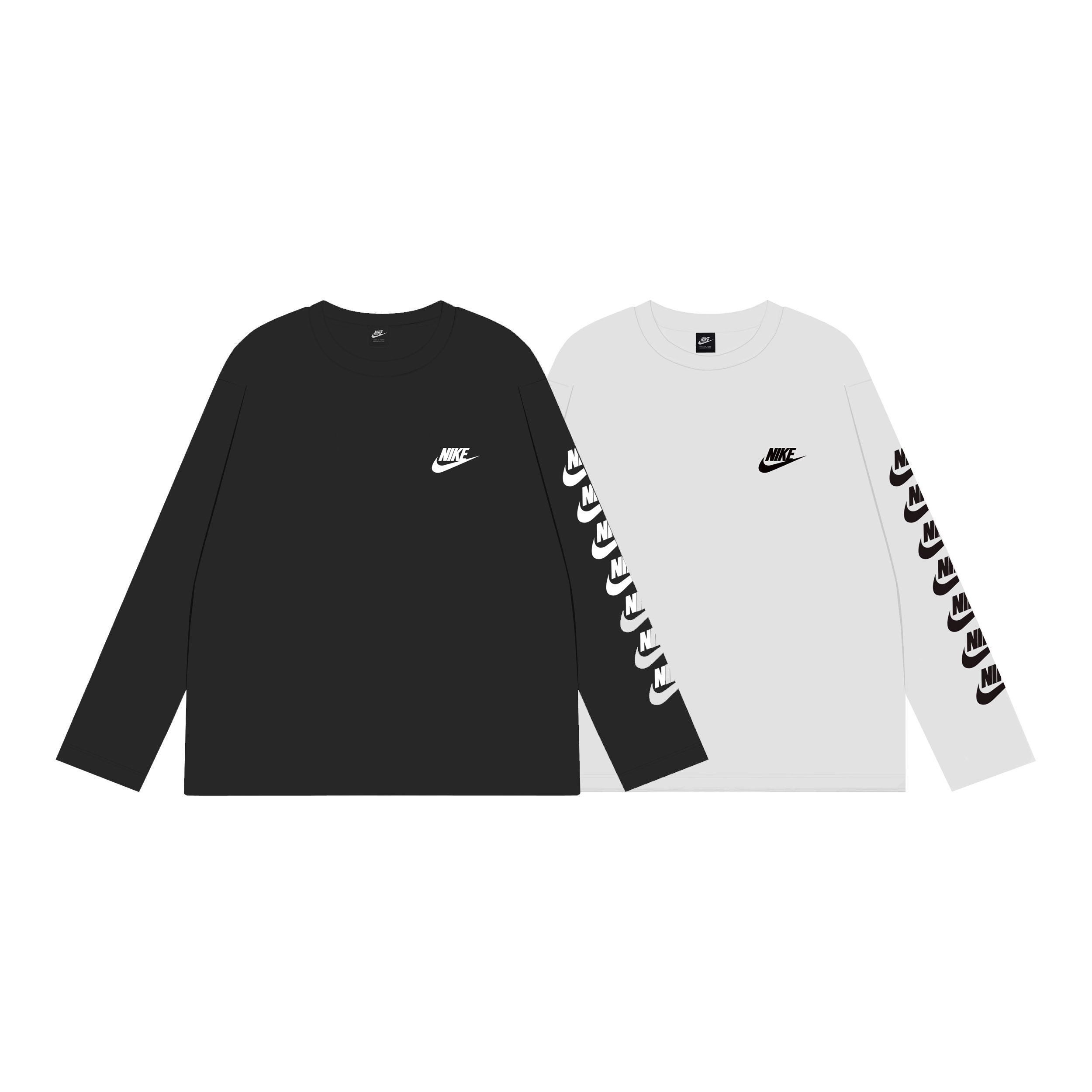 Nike classic logo letter loose crew neck long-sleeved T-shirt - cnluxepick
