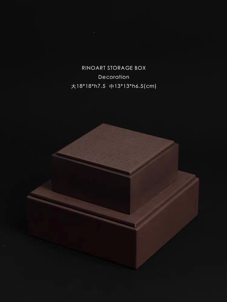 DC270 - Home HERME* vintage teak color! Top layer teak wood large-capacity cloakroom jewelry box desktop