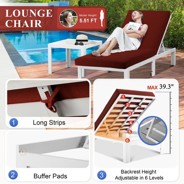 Nicesoul White Aluminum Modern Patio Furniture Sectional Sofa Set with Cushion