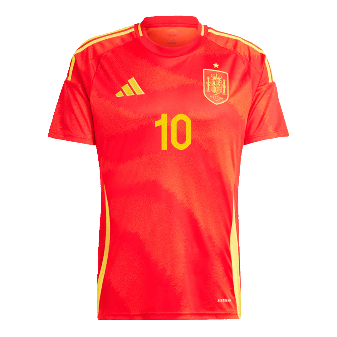 OLMO #10 Spain Home Soccer Jersey EURO
