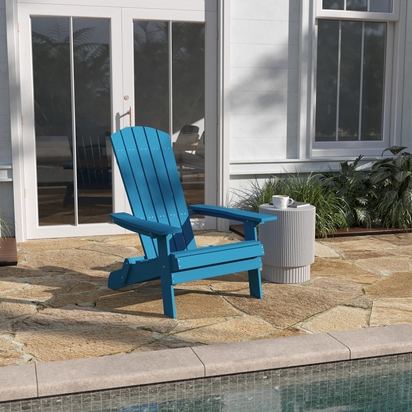 AllWeather Poly Resin Folding Adirondack Chair