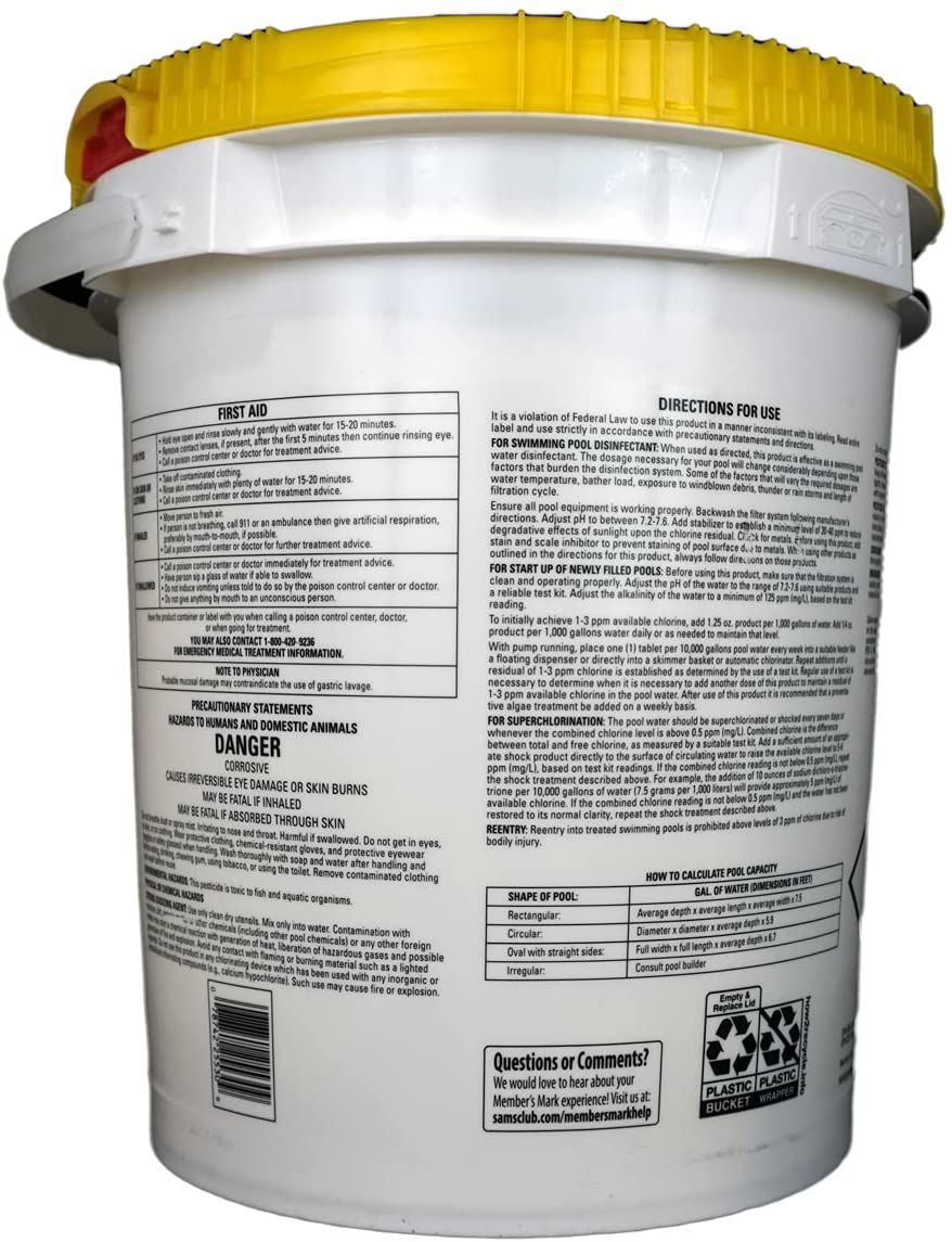 2026 Members Mark Chlorinating Tablets 40LB 3�测�� Tablets