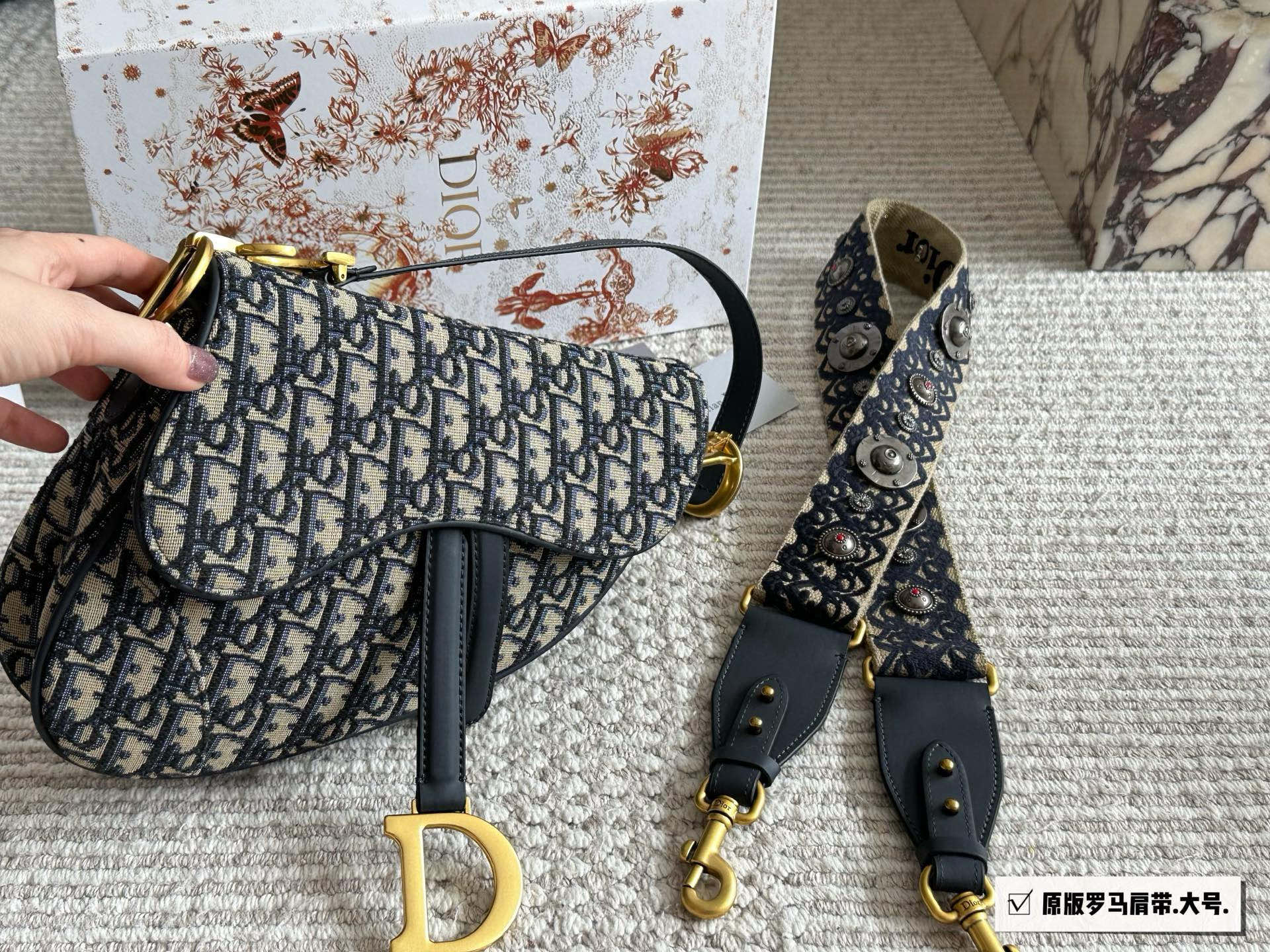 Dior old flower saddle bag upgraded version - cnluxepick
