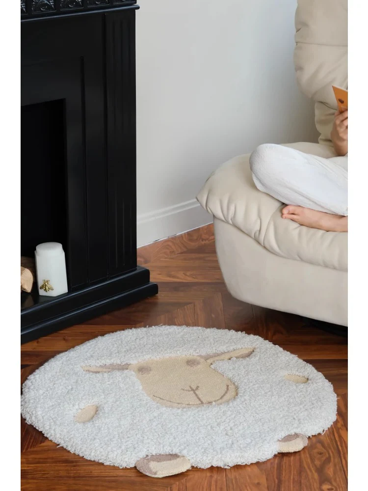 CP088 - Loew* Swiss Sheep Ball Series / Hand-woven Wool Loop Bedside Carpet Entrance Carpet Mirror Carpet