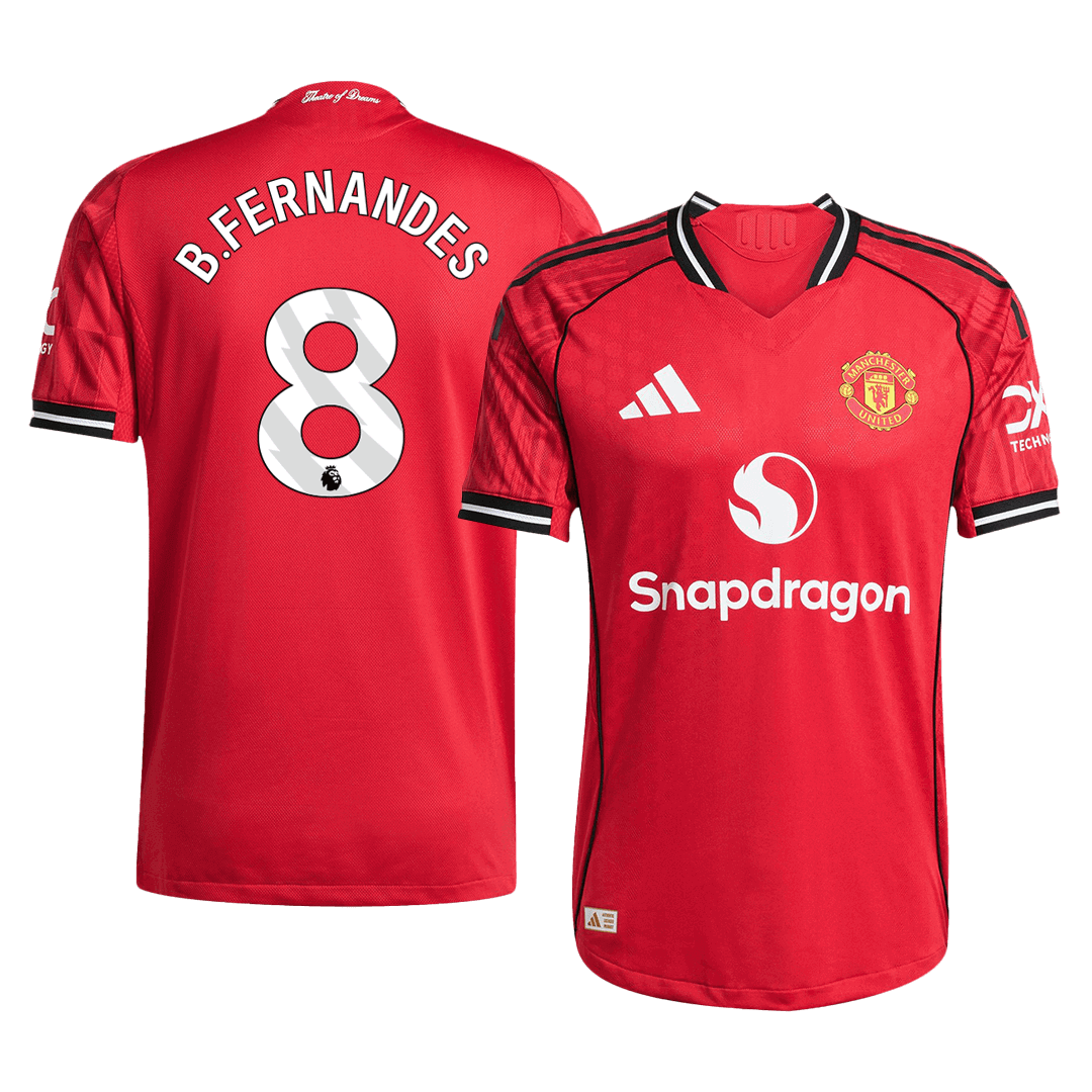 B.FERNANDES #8 Manchester United Home Player Version Jersey 2025/26