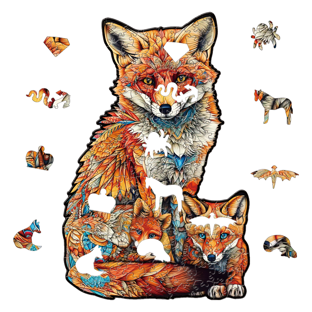 Animal Wooden Puzzle-Lovely Fox