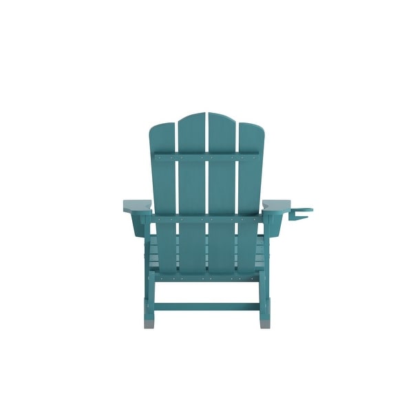 Commercial AllWeather Rocking Adirondack Chair with Swiveling Cupholder