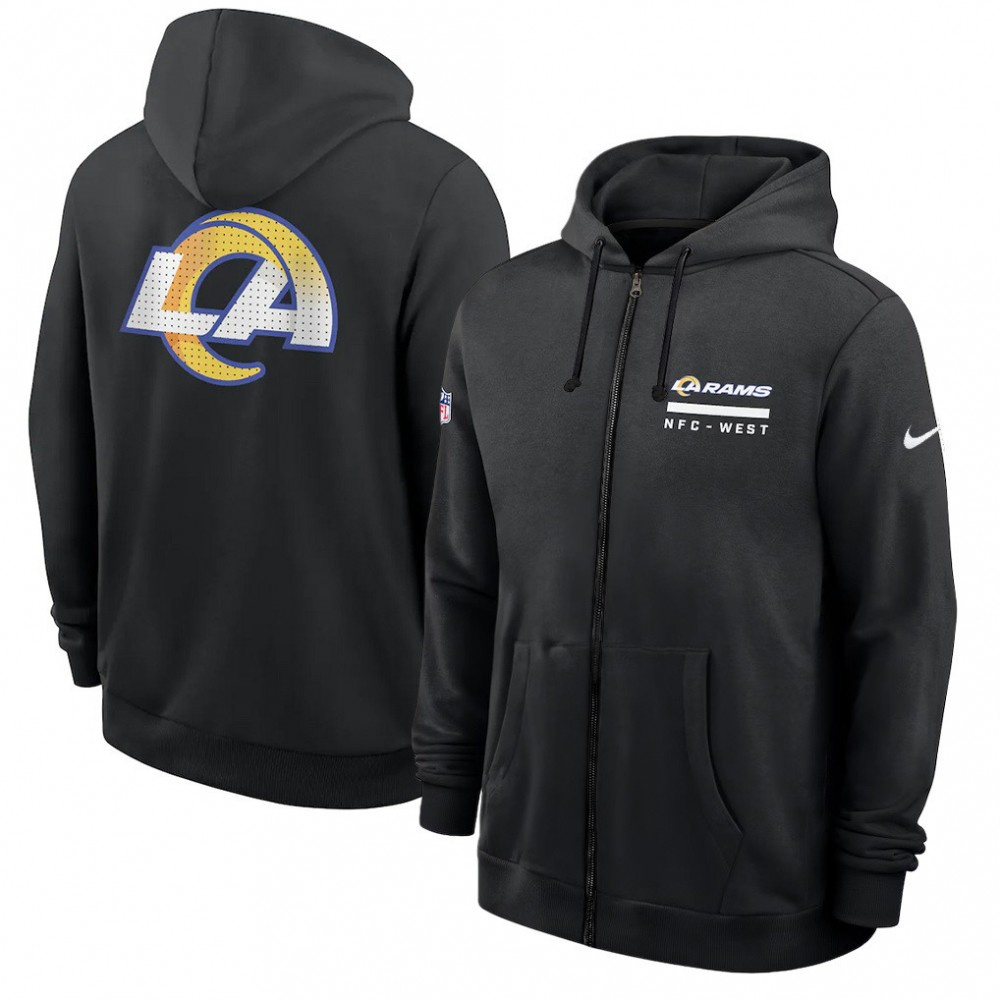 Men's Los Angeles Rams Utility Player Sideline NFL Full-Zip Hoodie