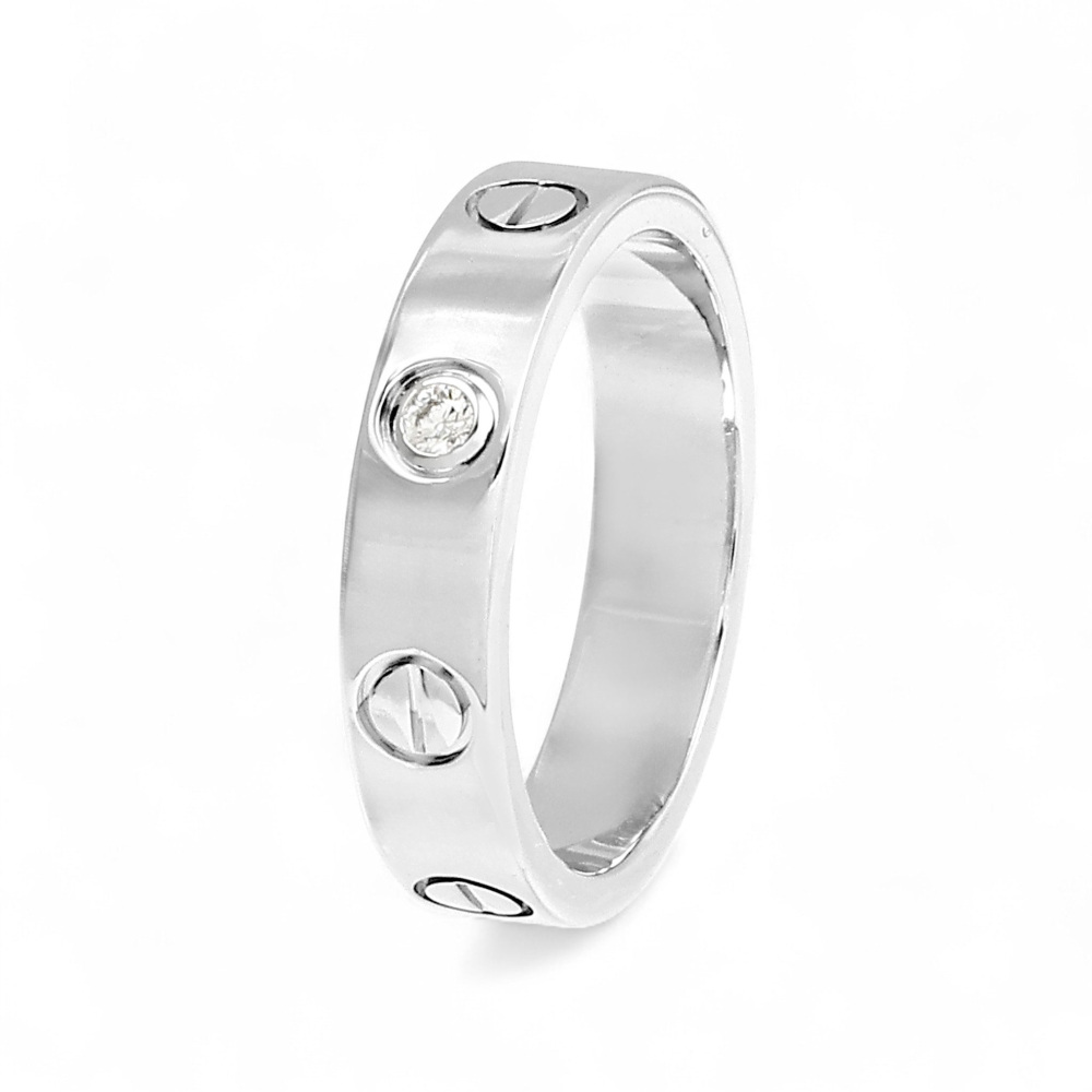 Cartier Love 1 Diamond Ring 18K White Gold B4050500