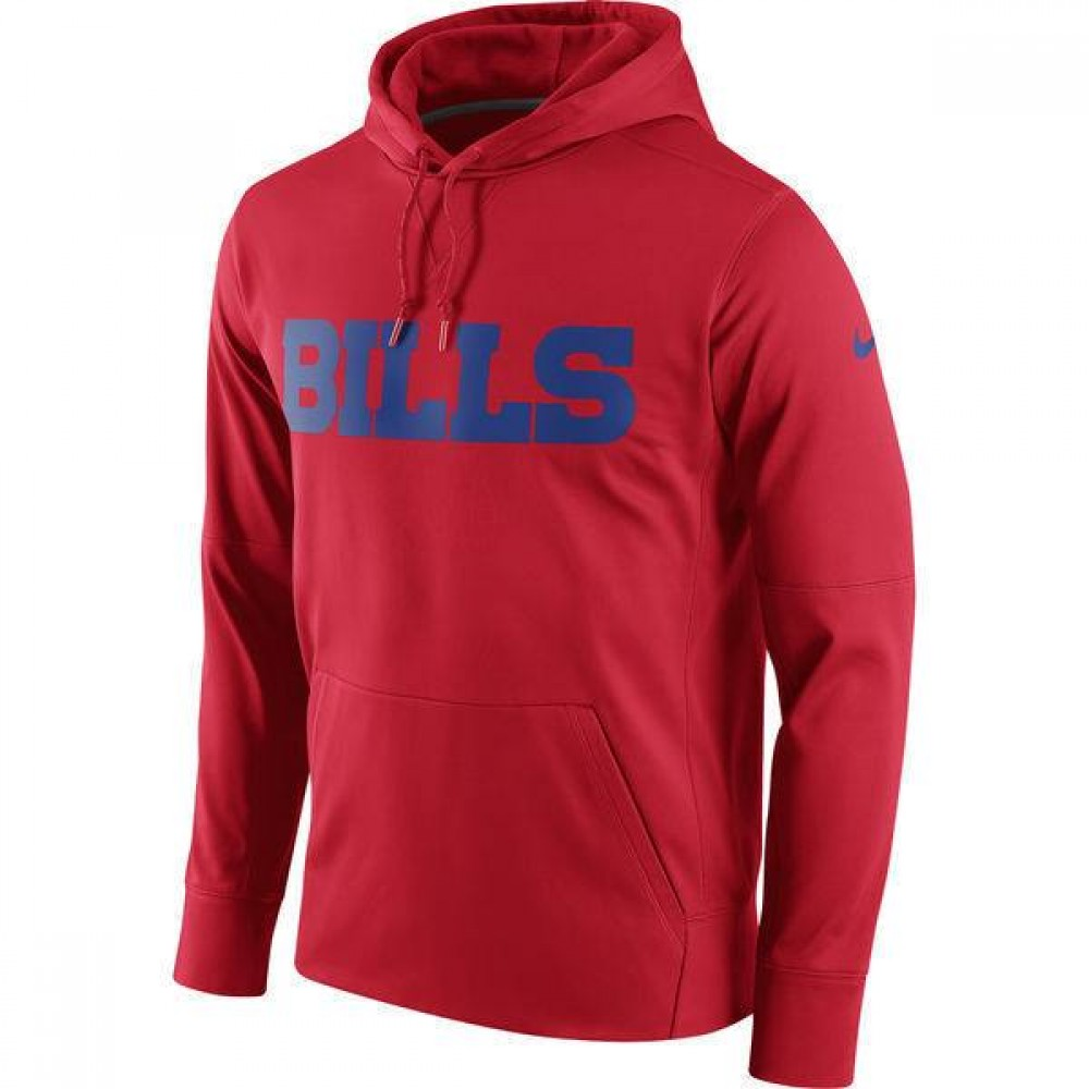Men's Buffalo Bills Red Club Therma NFL Pullover Hoodie
