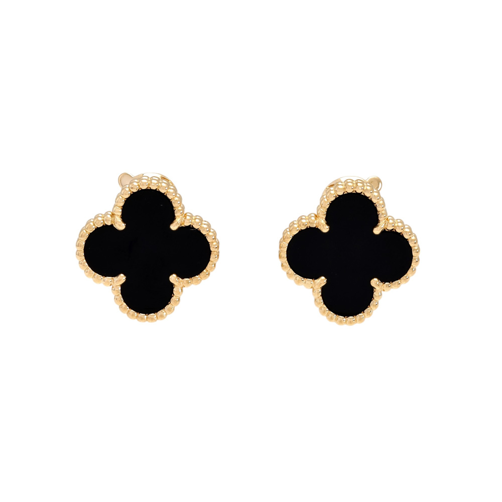 Van Cleef & Arpels Vintage Alhambra Earrings 18K Yellow Gold VCARA44200