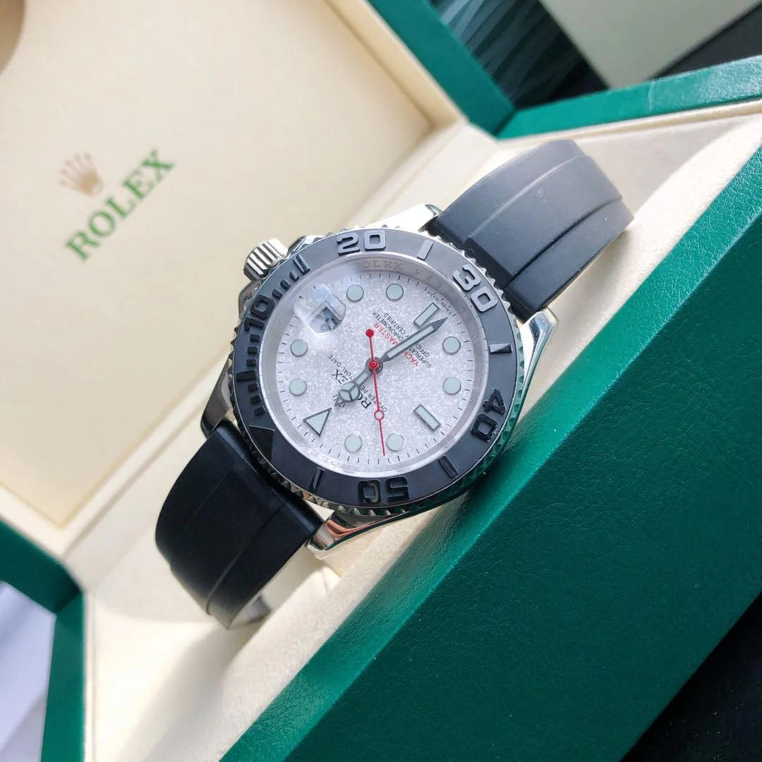 YACHT-MASTE BLACK BEZEL WHITE DIAL
