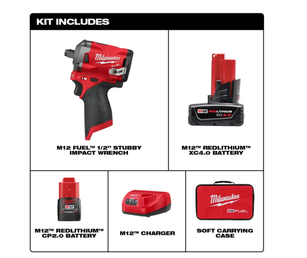 2555-22-49-66-7022 M12  12V Cordless Brushless  1/2 in. Impact Wrench Kit with 1/2 in. Drive SAE Deep Socket Set (9-Piece)