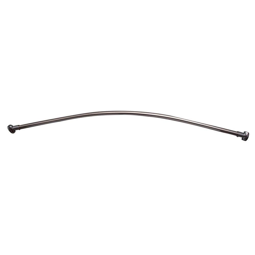 Barclay Products 7120-48-BN Curved Shower Rod with Flanges, 48
