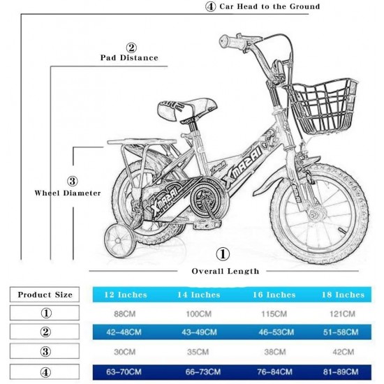 Kids Bike BMX Bike for Kids Boys Girls Bicycle Kids Bike 12,14,16 inch Boys and Girls in with stabilisers | Aluminum Calliper Brake and backpedal Brake