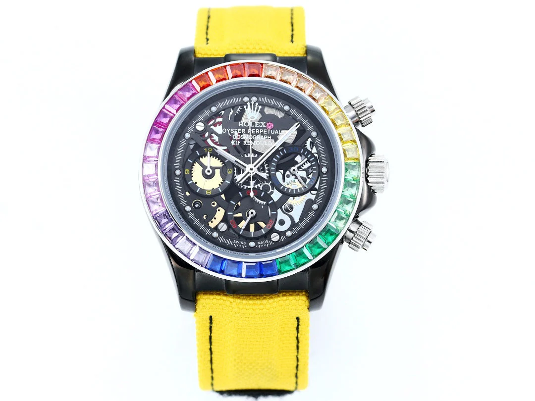 Rolex Daytona 43mm Black Yellow Diamond