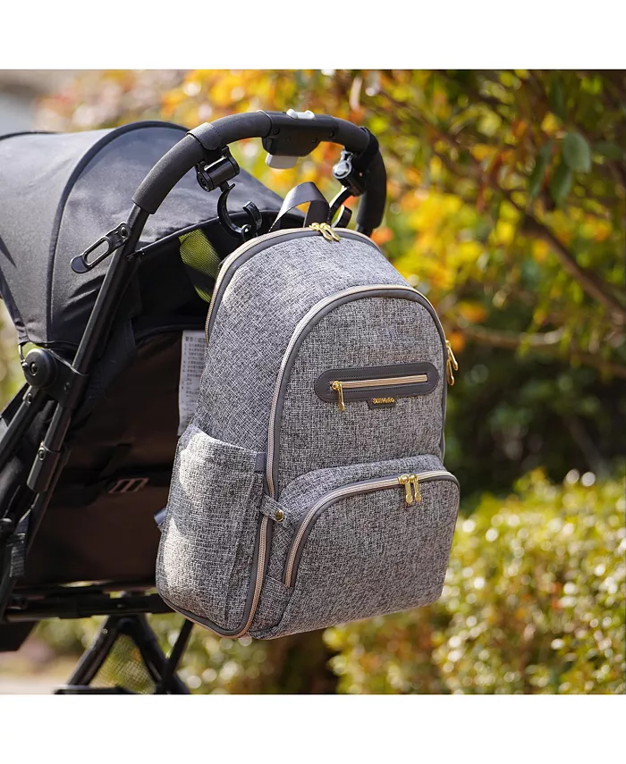 Sunveno Convertible Tweed Parent Diaper Backpack