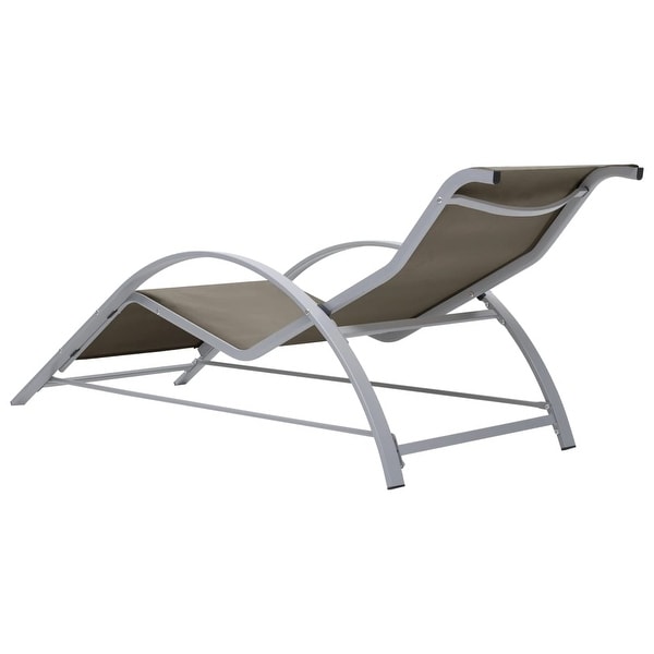 vidaXL Sunlounger Textilene and Aluminum Taupe