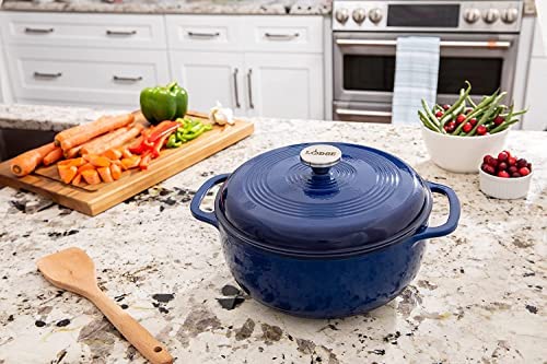 Lodge EC6D43 Enameled Cast Iron Dutch Oven, 6-Quart, Island Spice Red