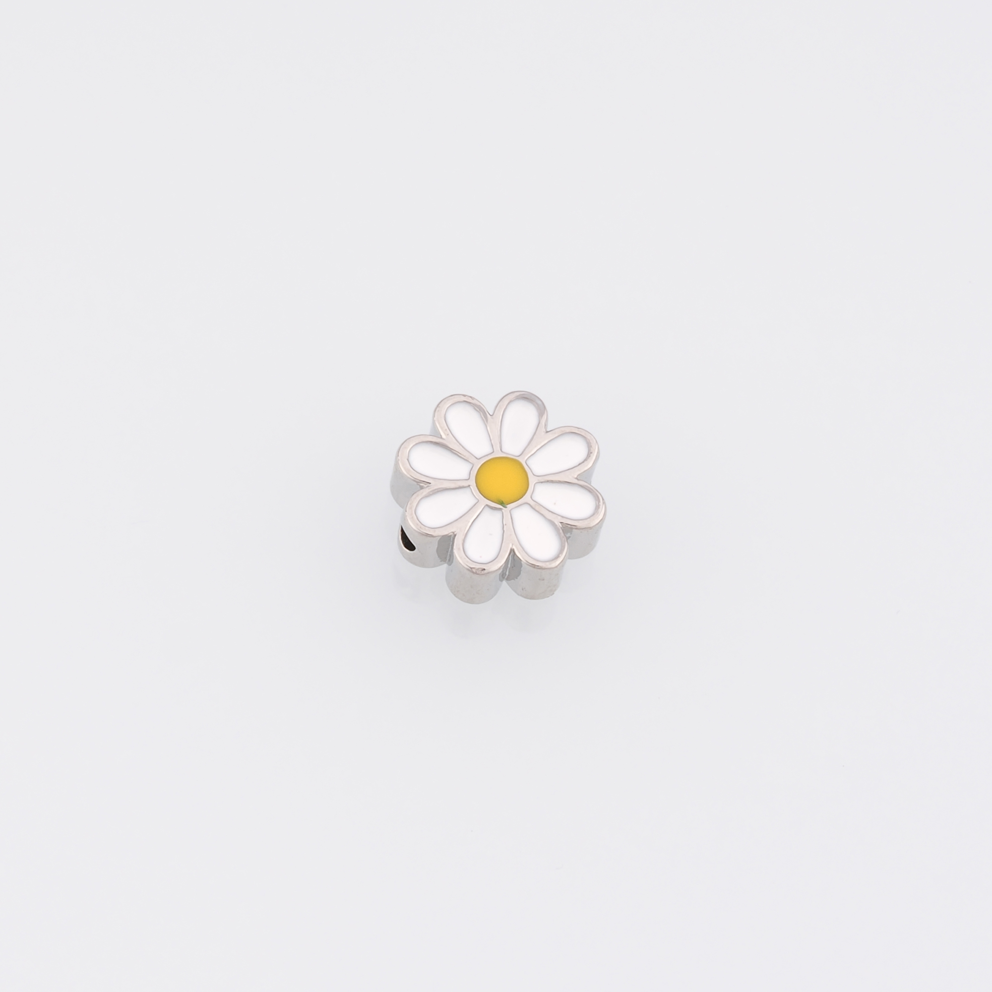 18K Gold Filled Flower Spacer Beads,Enamel Flower Bead for Bracelet Jewelry Necklace Making Supply