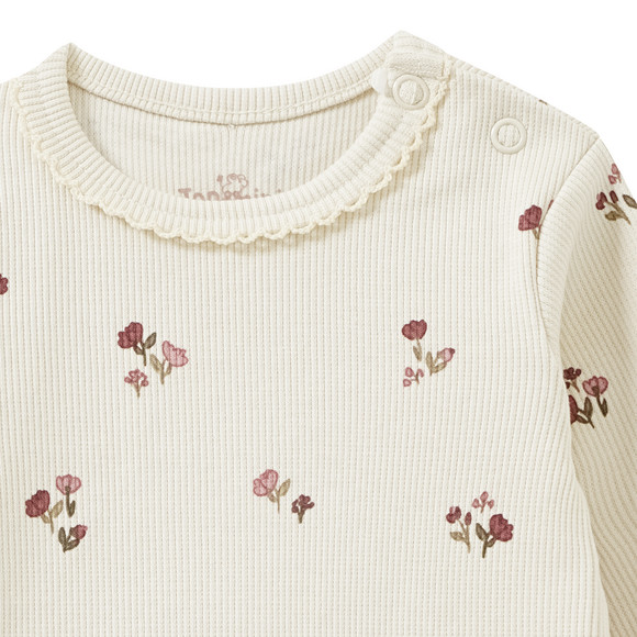 Topomini Pure Collection Newborn Langarmshirt mit Ripp-Struktur